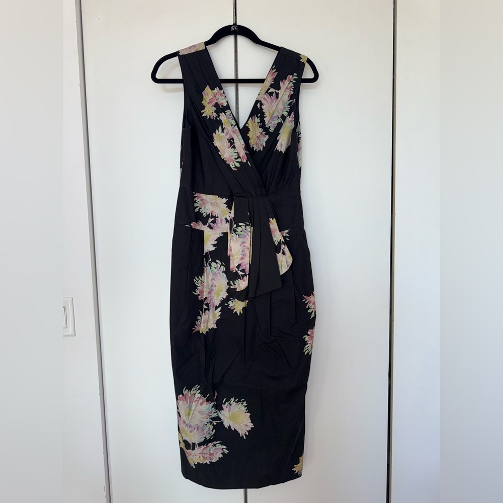 Dries Van Noten Black Floral Dress